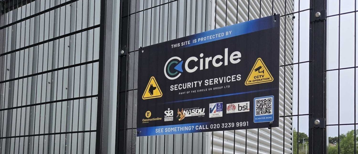 Warehouse security guard managing access control at a UK distribution centre