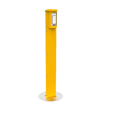Intrusion detection alarm post protecting vulnerable construction site perimeters