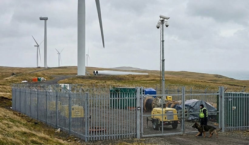 dog handler Wind farm security UK