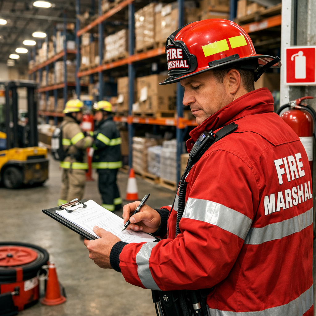 Fire Marshal on warehouse enviroment