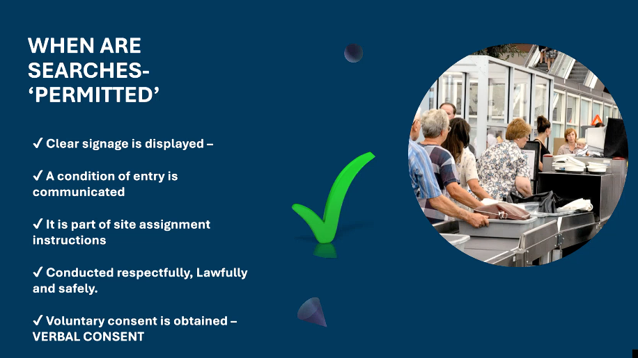 Search Procedures and Legal Powers for Security Officers